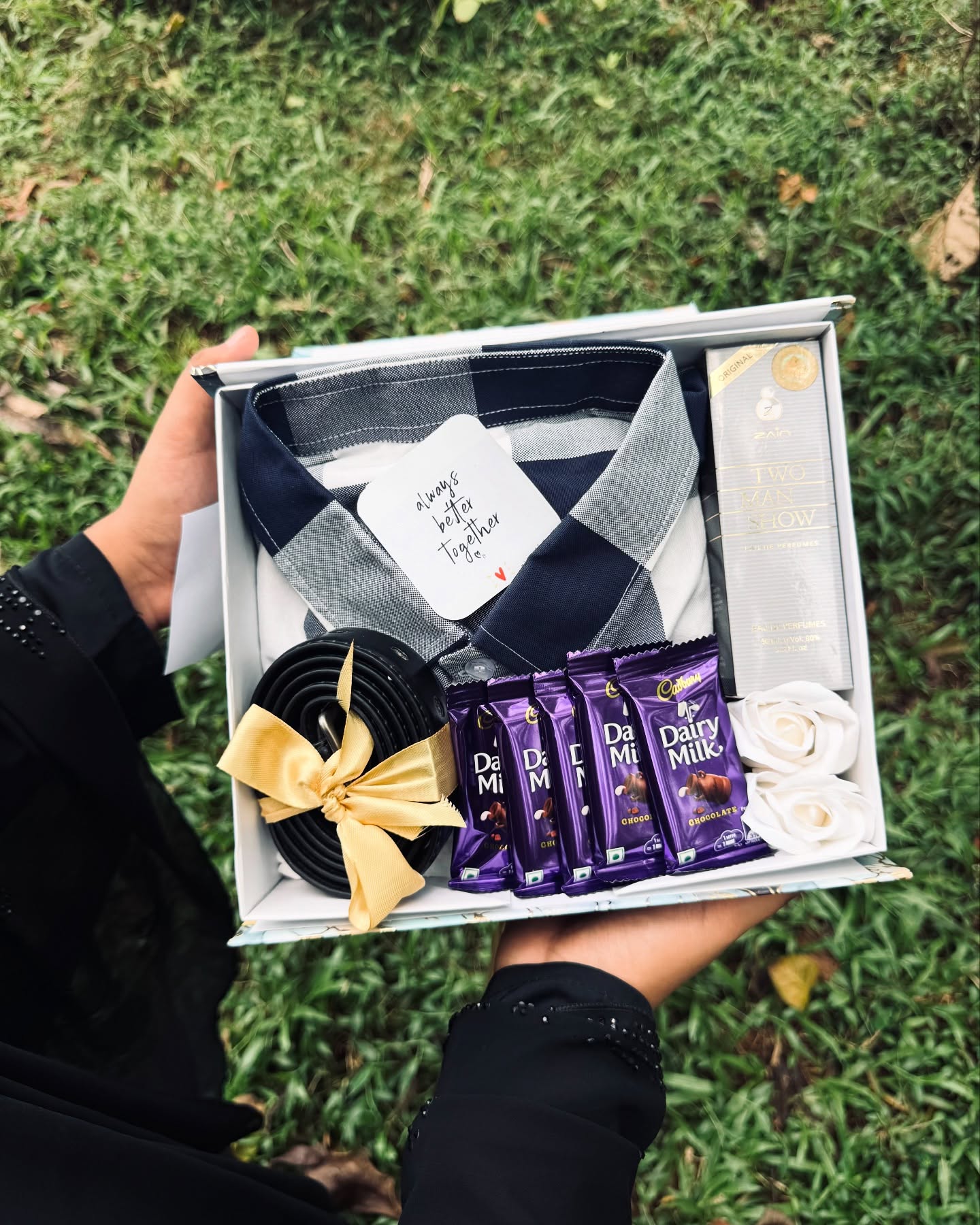 Checkered Shirt & Cologne Gift Box