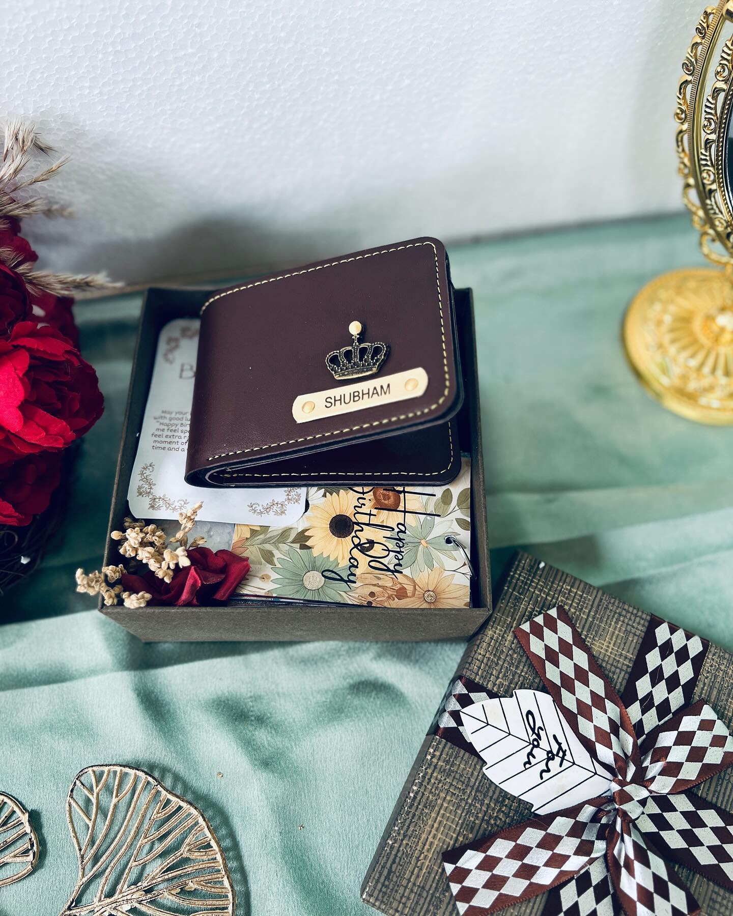 Crown Monogram Wallet Gift Box