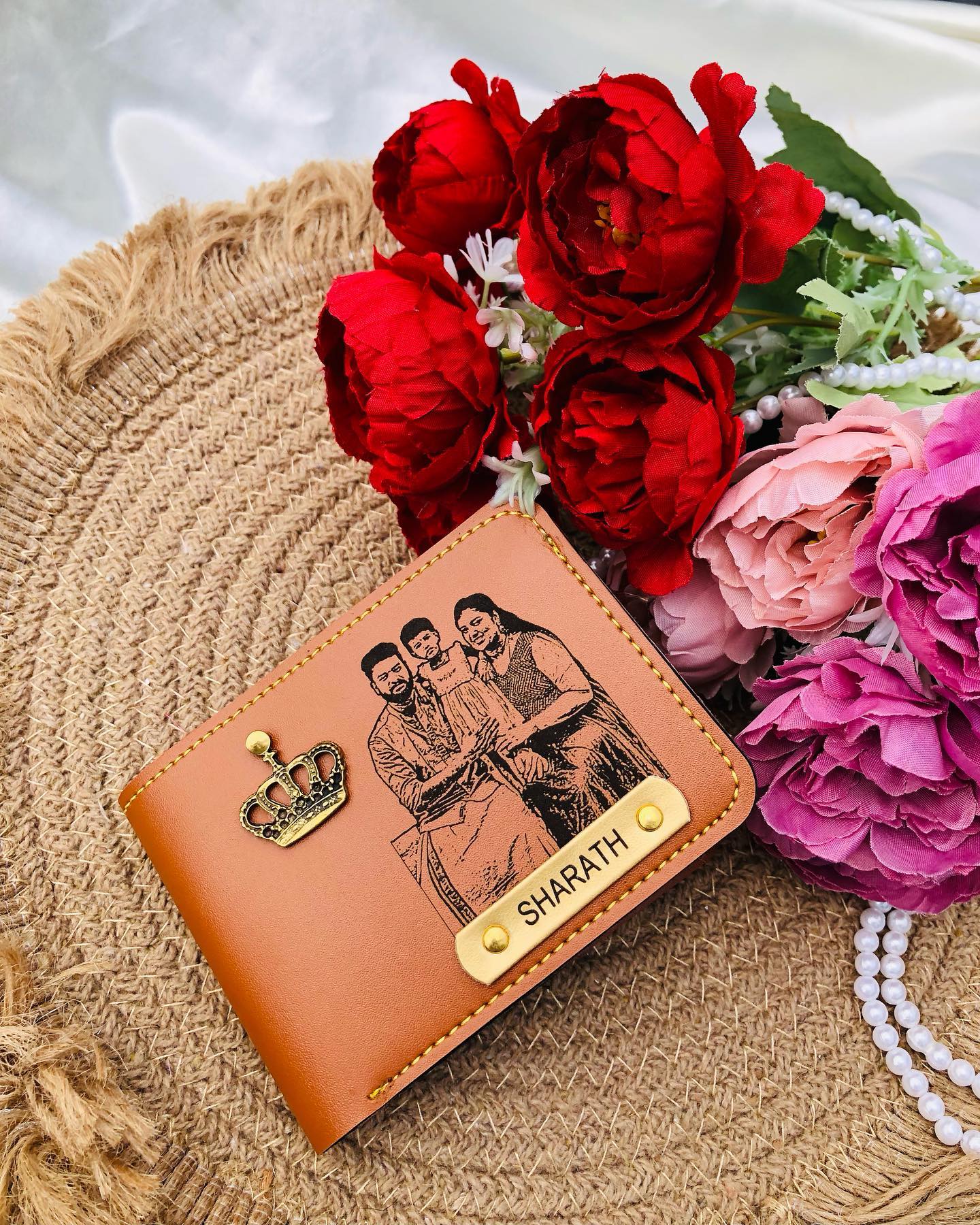 Engraved Family Photo Wallet