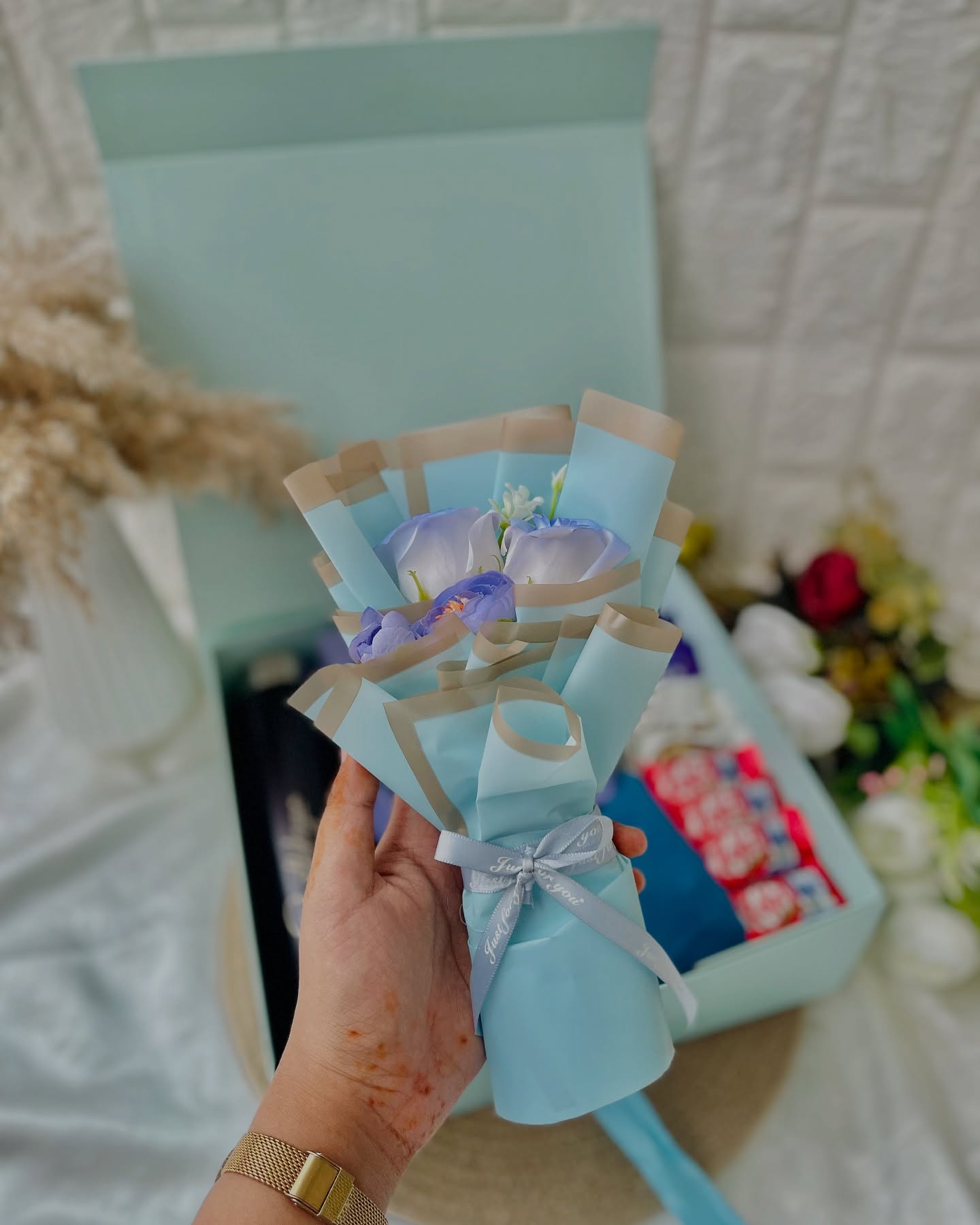 Pastel Rose & Chocolate Gift Box