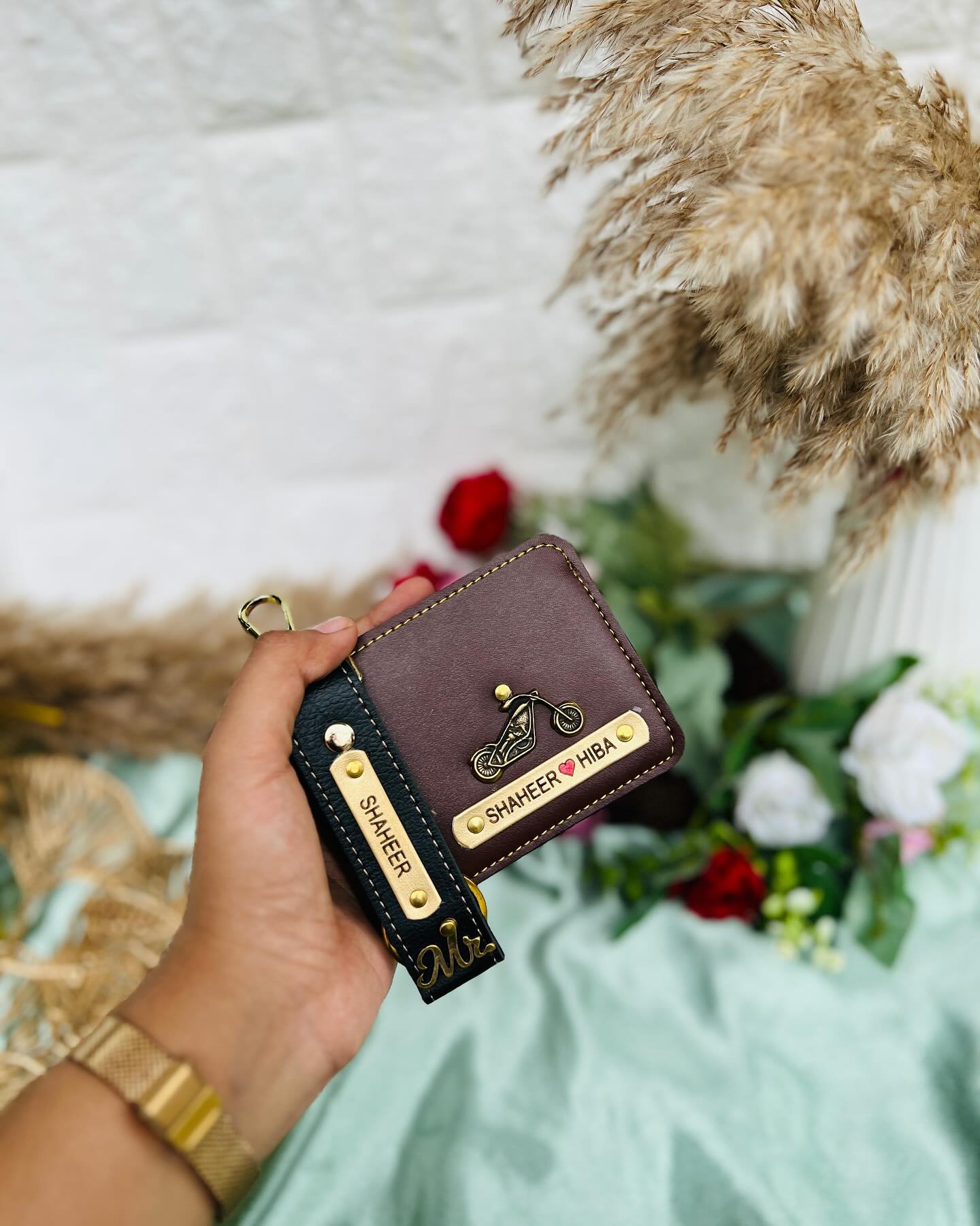 Personalized Couple Name Wallet & Keychain
