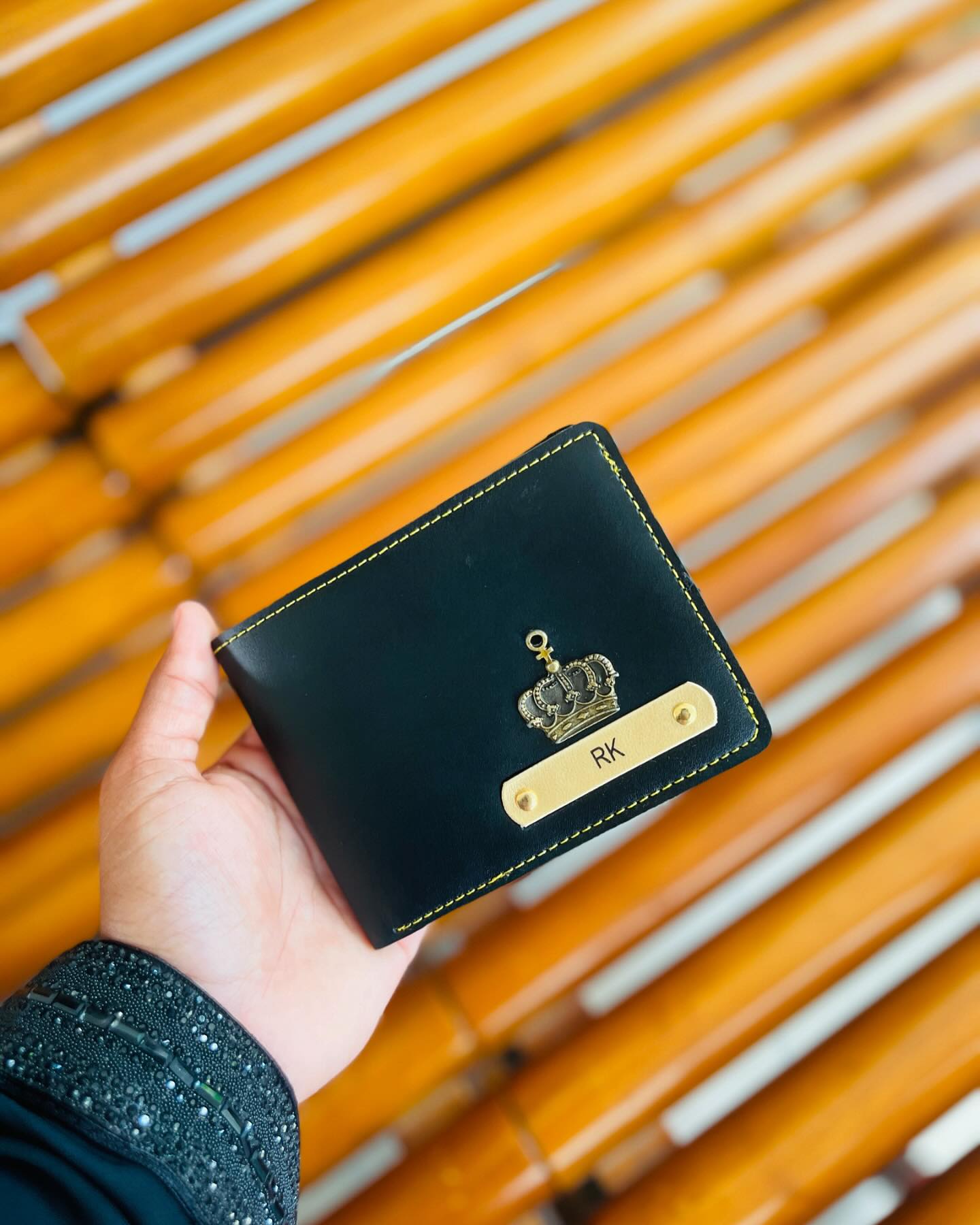 Personalized Initial Leather Wallet