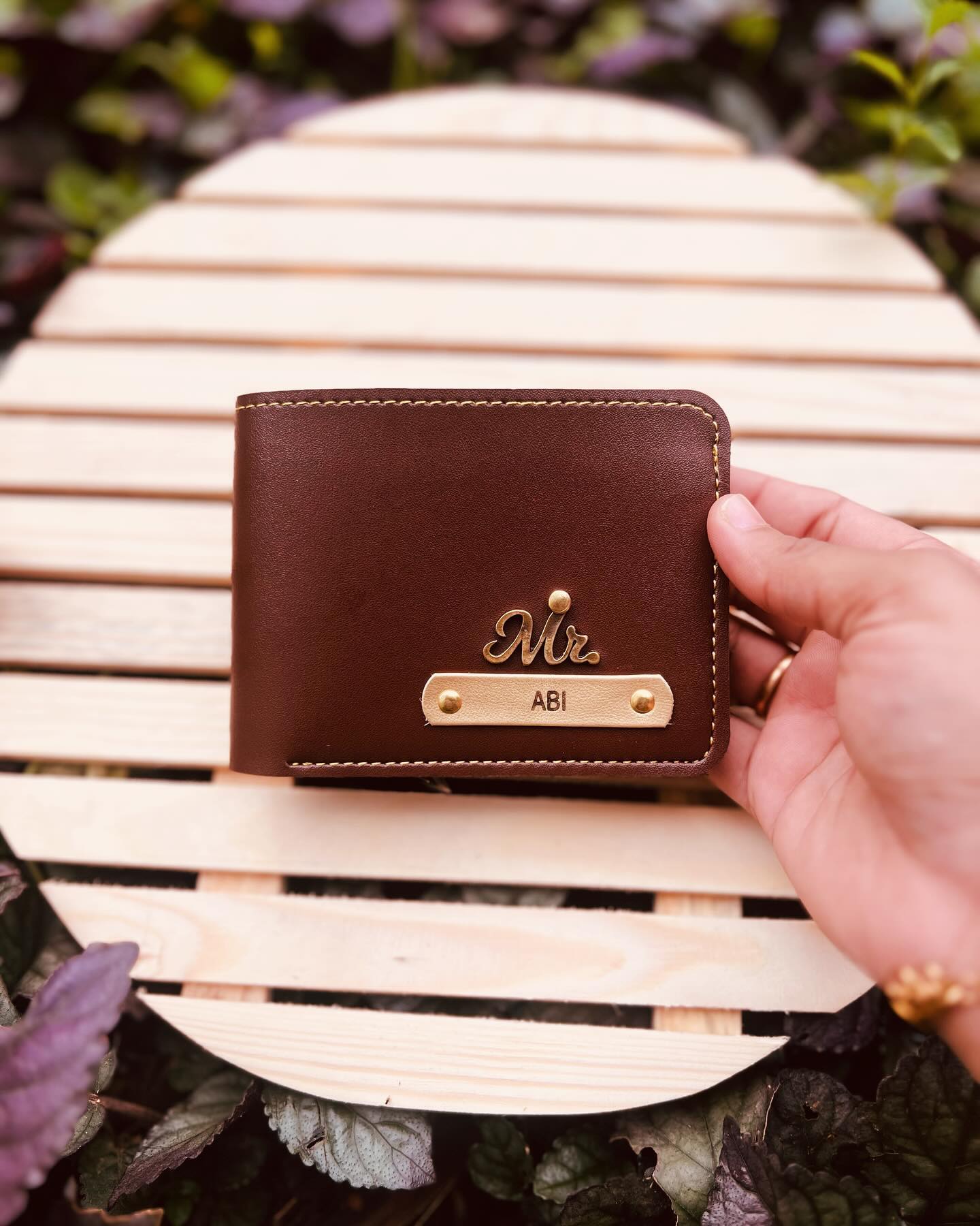 Personalized "Mr." Leather Wallet