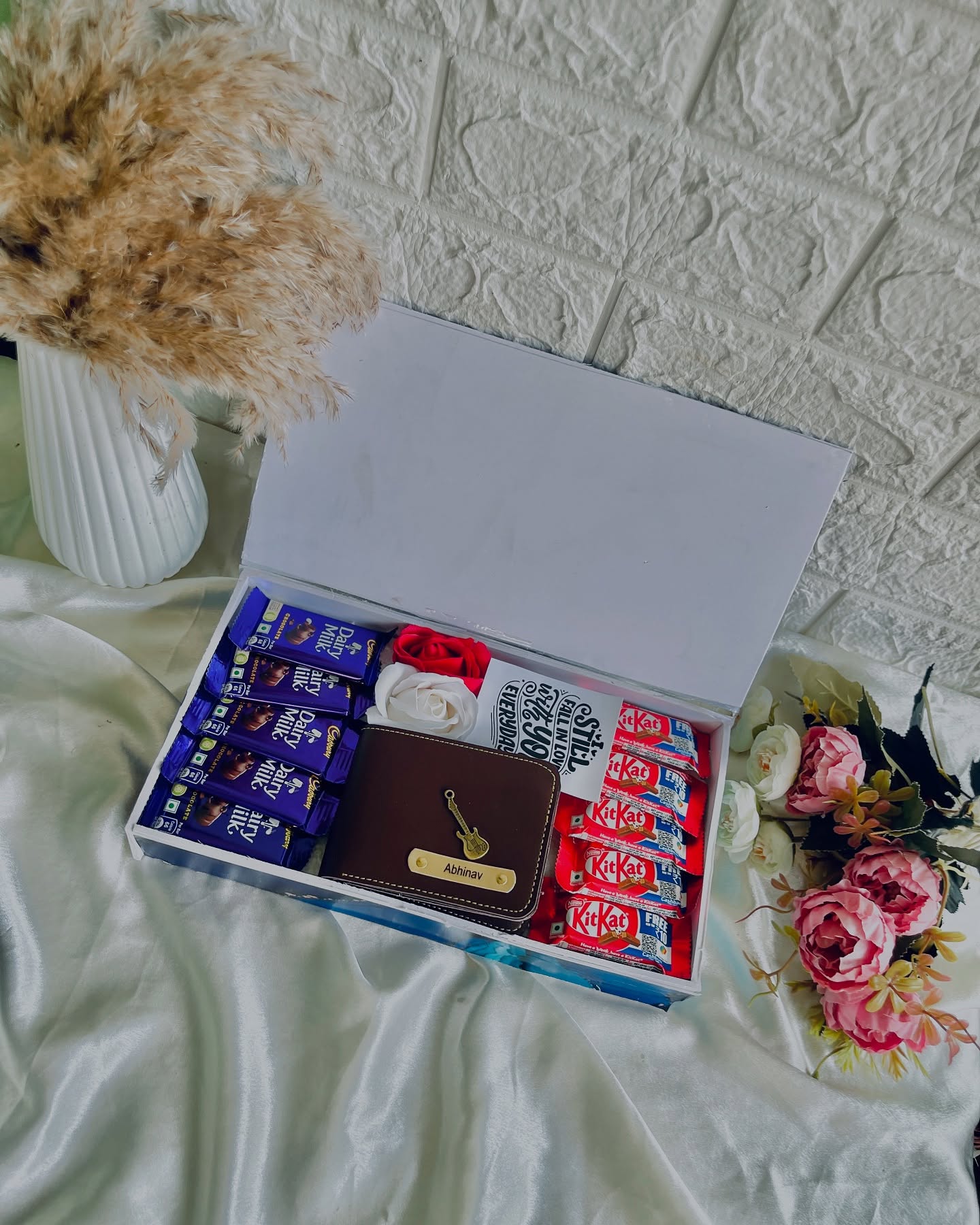 Personalized Wallet & Chocolate Love Box