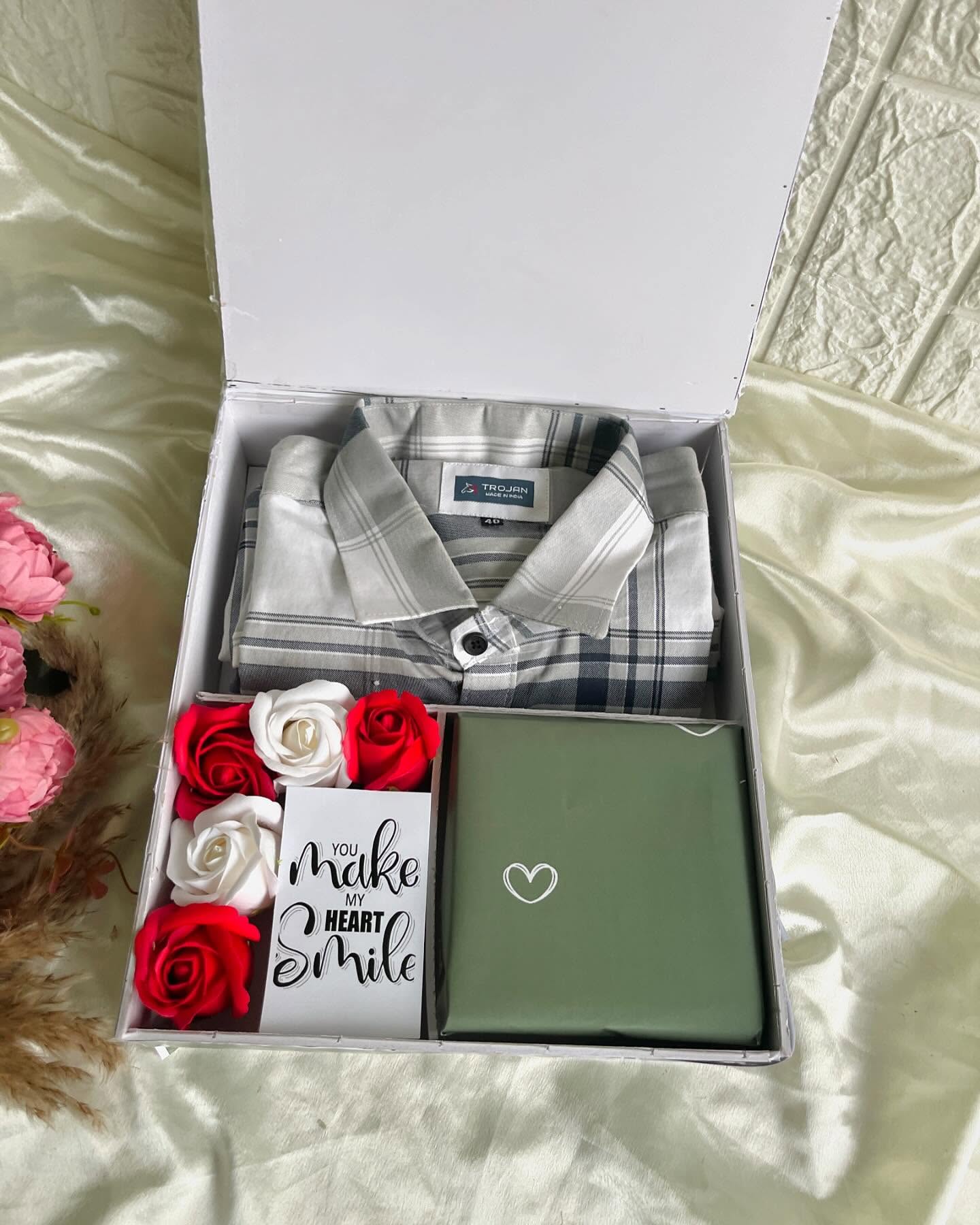 Plaid Shirt & Wallet Gift Box for Him