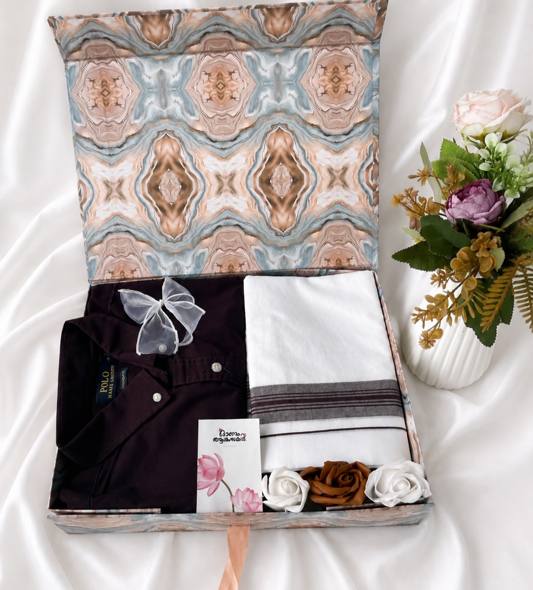 Shirt & Mundu Onam Gift Box
