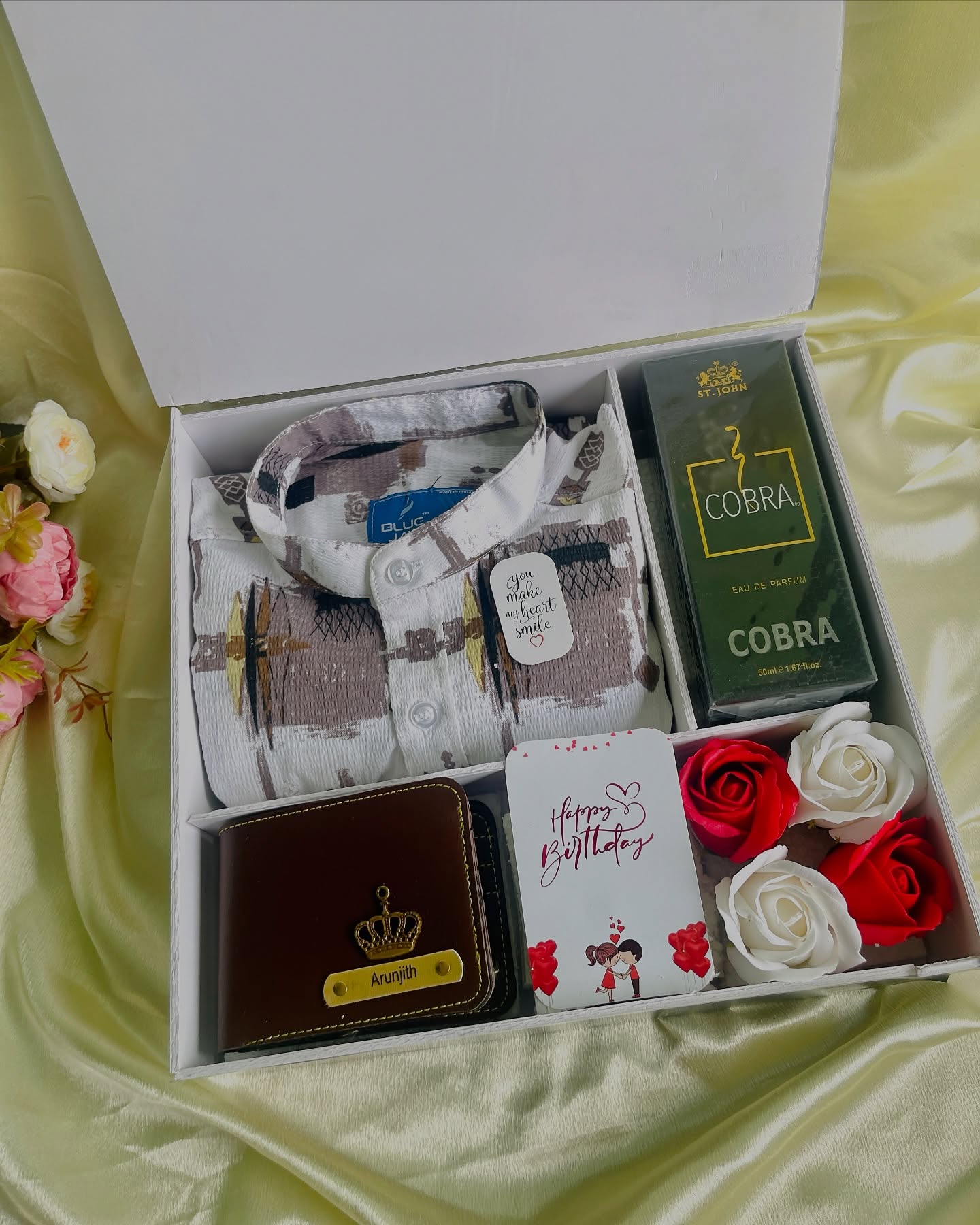 Shirt, Perfume & Personalized Wallet Gift Box