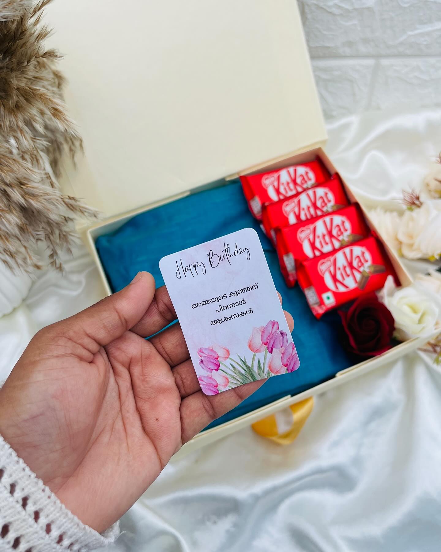 Teal Shirt & KitKat Birthday Box