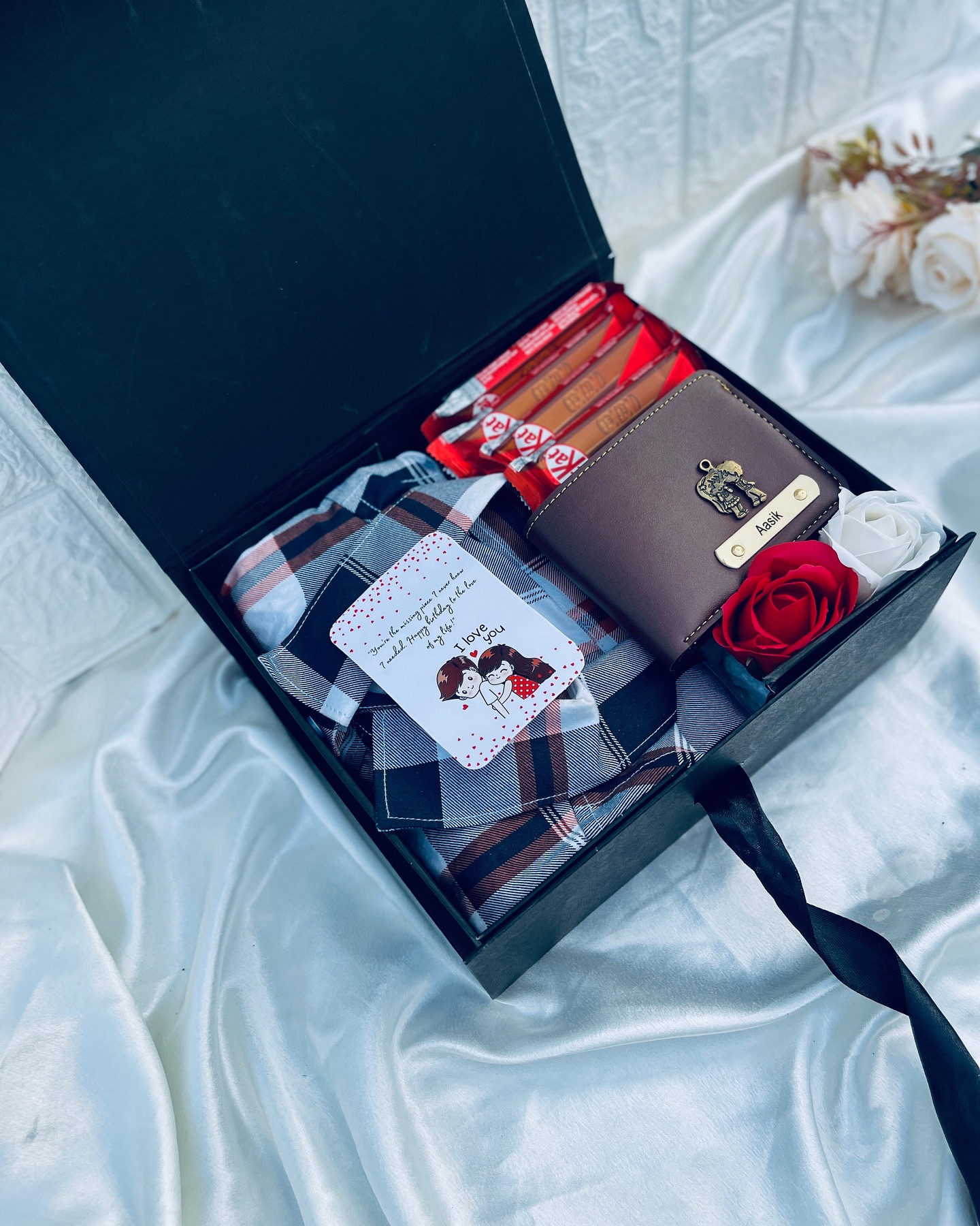 Wallet & Flannel Shirt Gift Box for Him